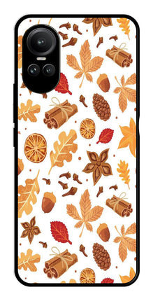 Autumn Leaf Metal Mobile Case for Oppo Reno 10 5G