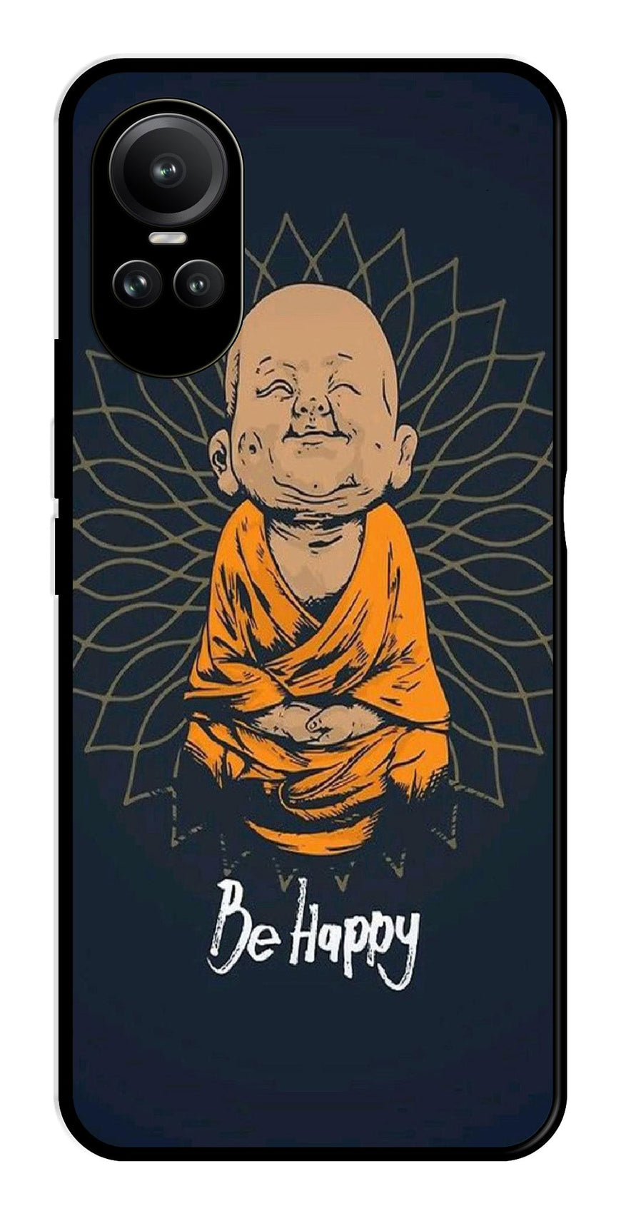 Be Happy Metal Mobile Case for Oppo Reno 10 Pro 5G   (Design No -27)