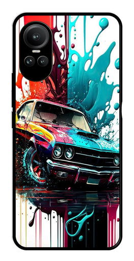 Vintage Car Metal Mobile Case for Oppo Reno 10 5G   (Design No -29)