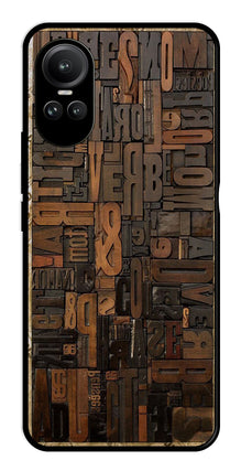 Alphabets Metal Mobile Case for Oppo Reno 10 5G