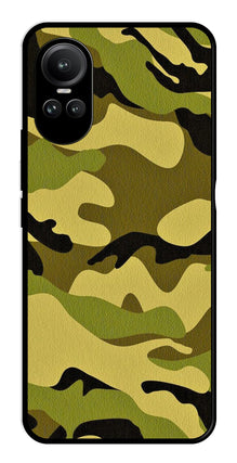 Army Pattern Metal Mobile Case for Oppo Reno 10 5G