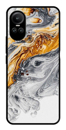 Marble Pattern Metal Mobile Case for Oppo Reno 10 5G