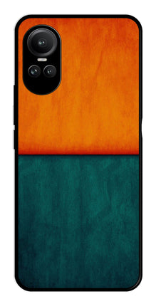 Orange Green Pattern Metal Mobile Case for Oppo Reno 10 5G