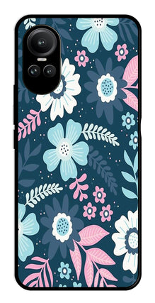 Flower Leaves Design Metal Mobile Case for Oppo Reno 10 5G