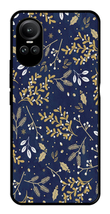 Floral Pattern  Metal Mobile Case for Oppo Reno 10 5G