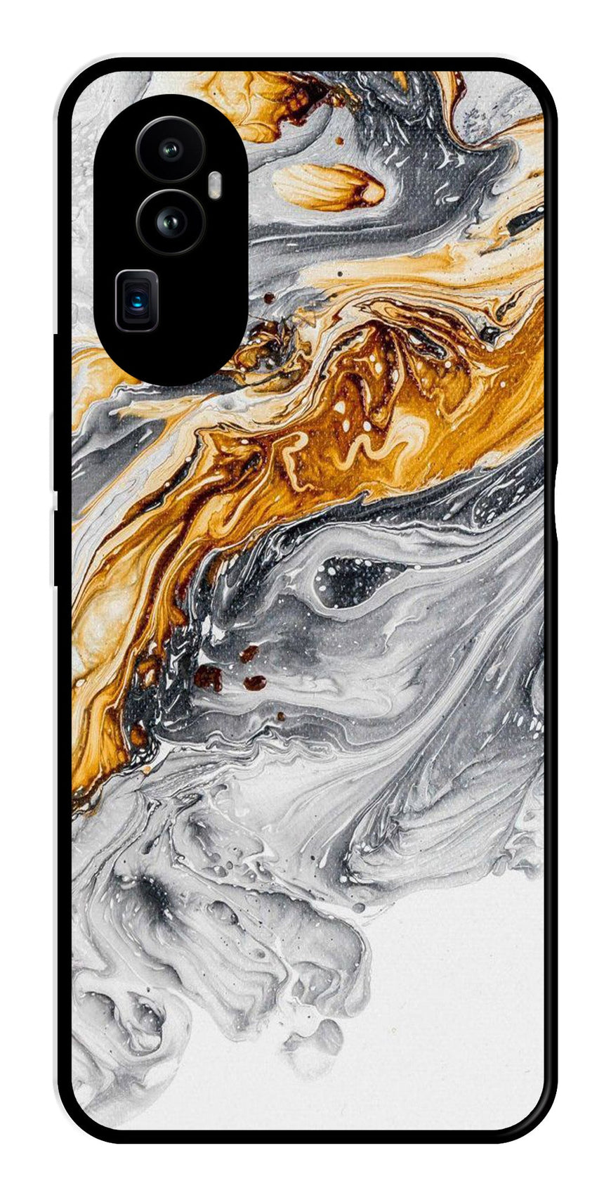 Marble Pattern Metal Mobile Case for Oppo Reno 10 Pro Plus 5G   (Design No -36)