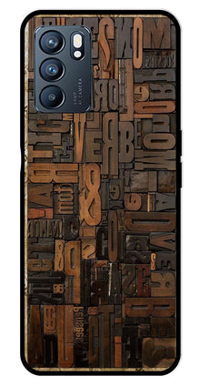 Alphabets Metal Mobile Case for Oppo Reno 6 5G