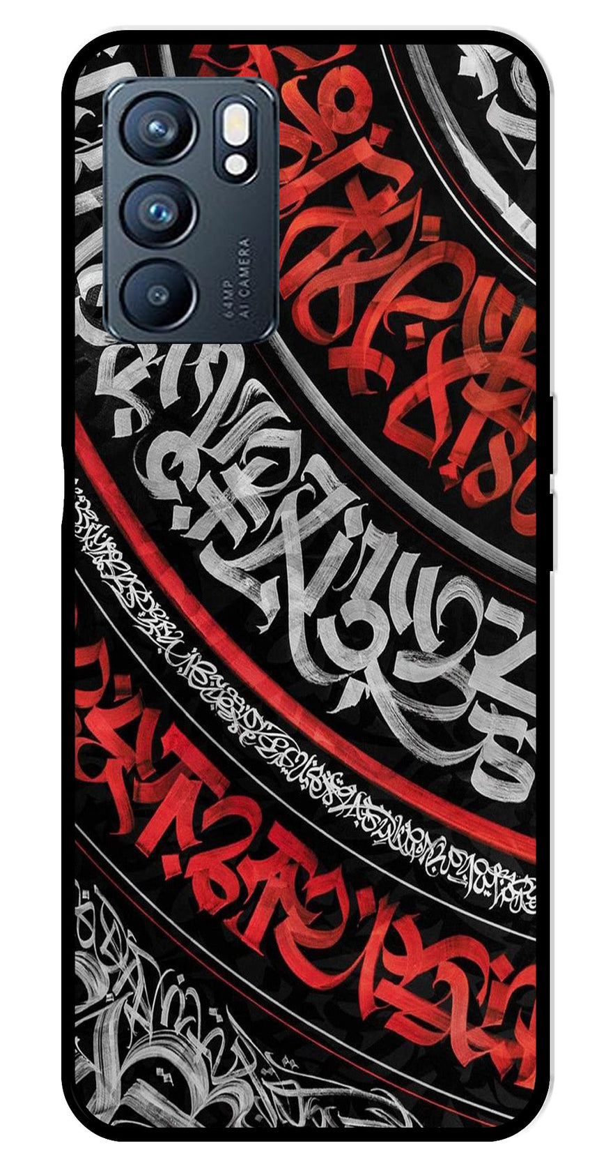 Qalander Art Metal Mobile Case for Oppo Reno 6 5G   (Design No -49)