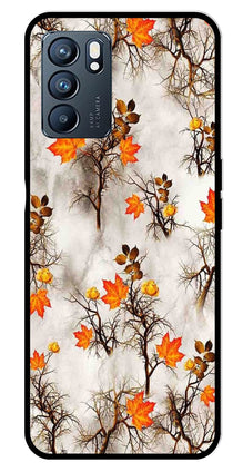 Autumn leaves Metal Mobile Case for Oppo Reno 6 5G