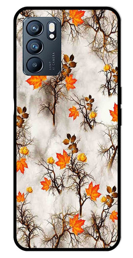 Autumn leaves Metal Mobile Case for Oppo Reno 6 5G   (Design No -55)