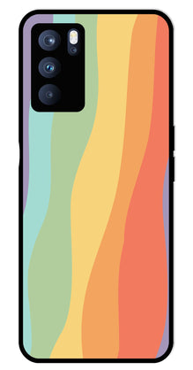 Muted Rainbow Metal Mobile Case for Oppo Reno 6 Pro 5G