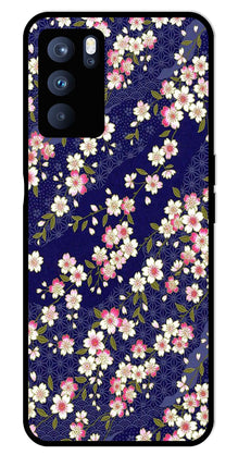 Flower Design Metal Mobile Case for Oppo Reno 6 Pro 5G