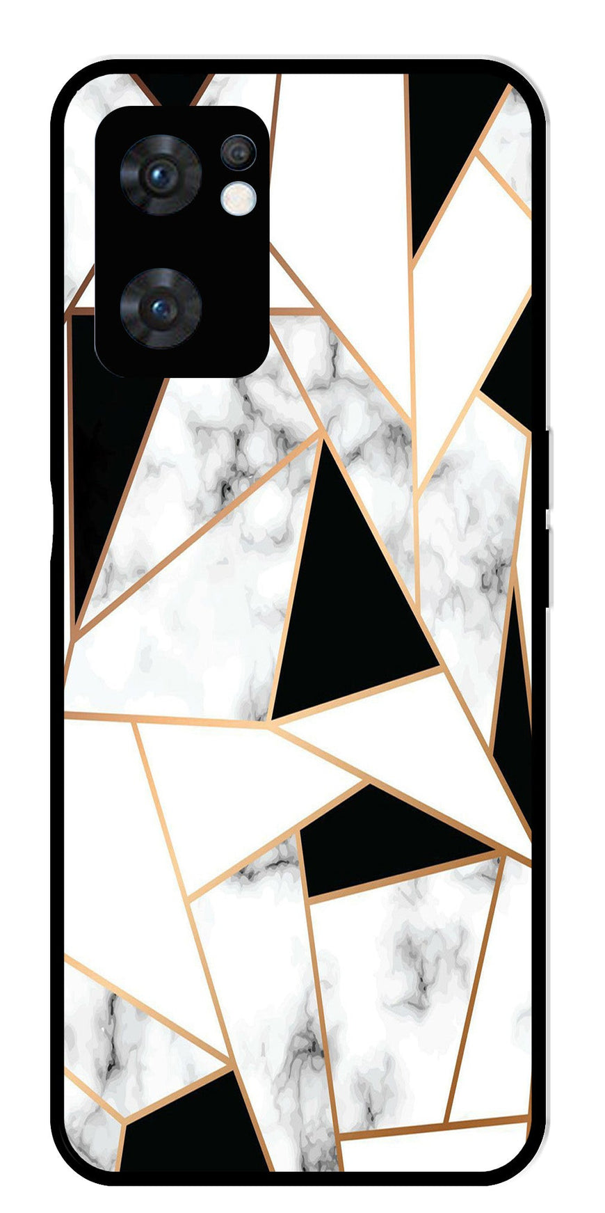 Marble Design2 Metal Mobile Case for Oppo Reno 7 5G   (Design No -08)