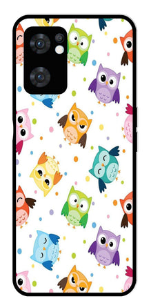 Owls Pattern Metal Mobile Case for Oppo Reno 7 5G