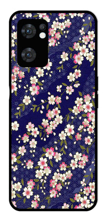 Flower Design Metal Mobile Case for Oppo Reno 7 5G