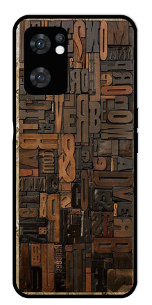 Alphabets Metal Mobile Case for Oppo Reno 7 5G