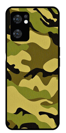 Army Pattern Metal Mobile Case for Oppo Reno 7 5G