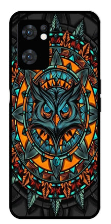 Owl Pattern Metal Mobile Case for Oppo Reno 7 5G