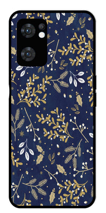 Floral Pattern  Metal Mobile Case for Oppo Reno 7 5G