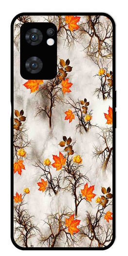 Autumn leaves Metal Mobile Case for Oppo Reno 7 5G   (Design No -55)