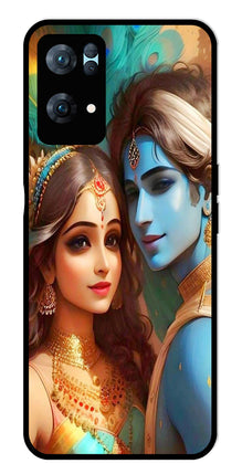 Lord Radha Krishna Metal Mobile Case for Oppo Reno 7 Pro 5G