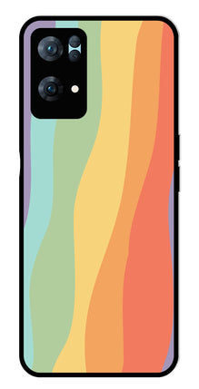 Muted Rainbow Metal Mobile Case for Oppo Reno 7 Pro 5G