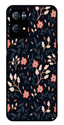 Floral Pattern Metal Mobile Case for Oppo Reno 7 Pro 5G