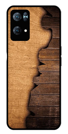 Wooden Design Metal Mobile Case for Oppo Reno 7 Pro 5G