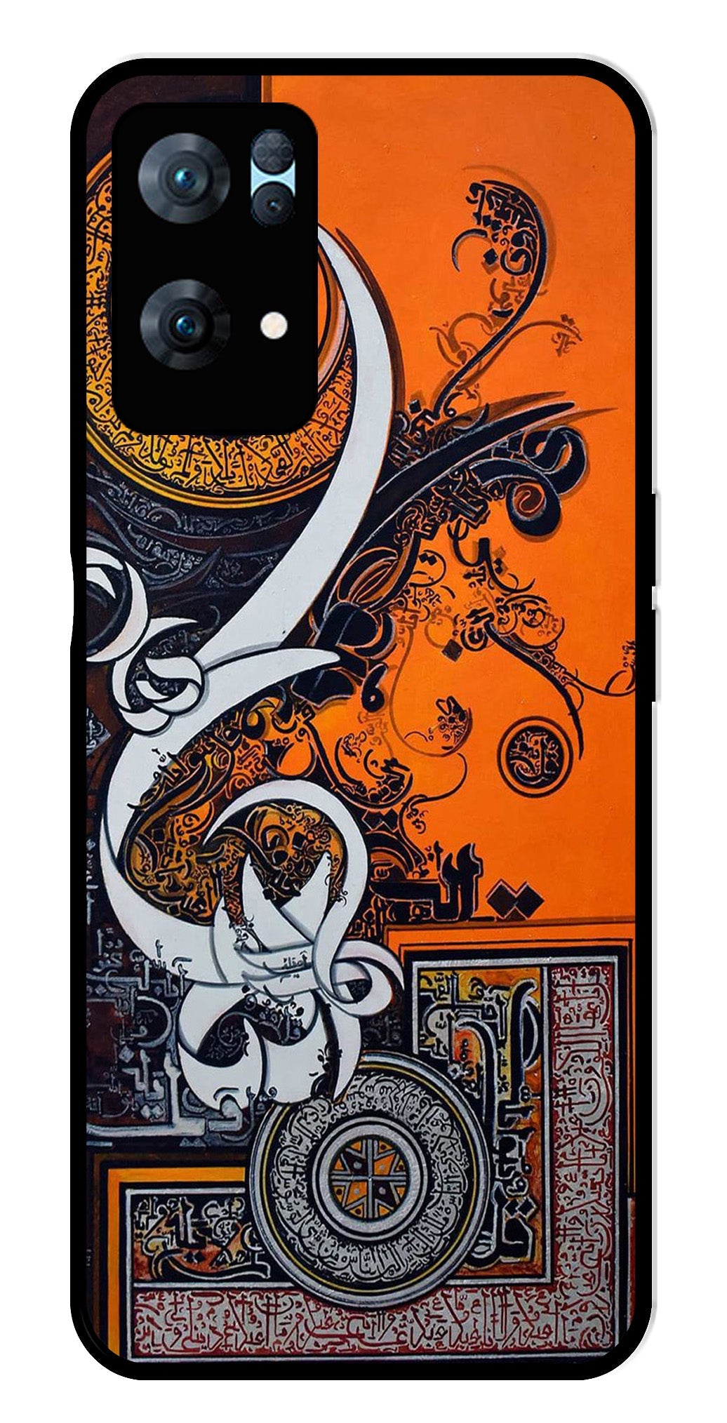 Qalander Art Metal Mobile Case for Oppo Reno 7 Pro 5G   (Design No -16)