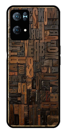 Alphabets Metal Mobile Case for Oppo Reno 7 Pro 5G