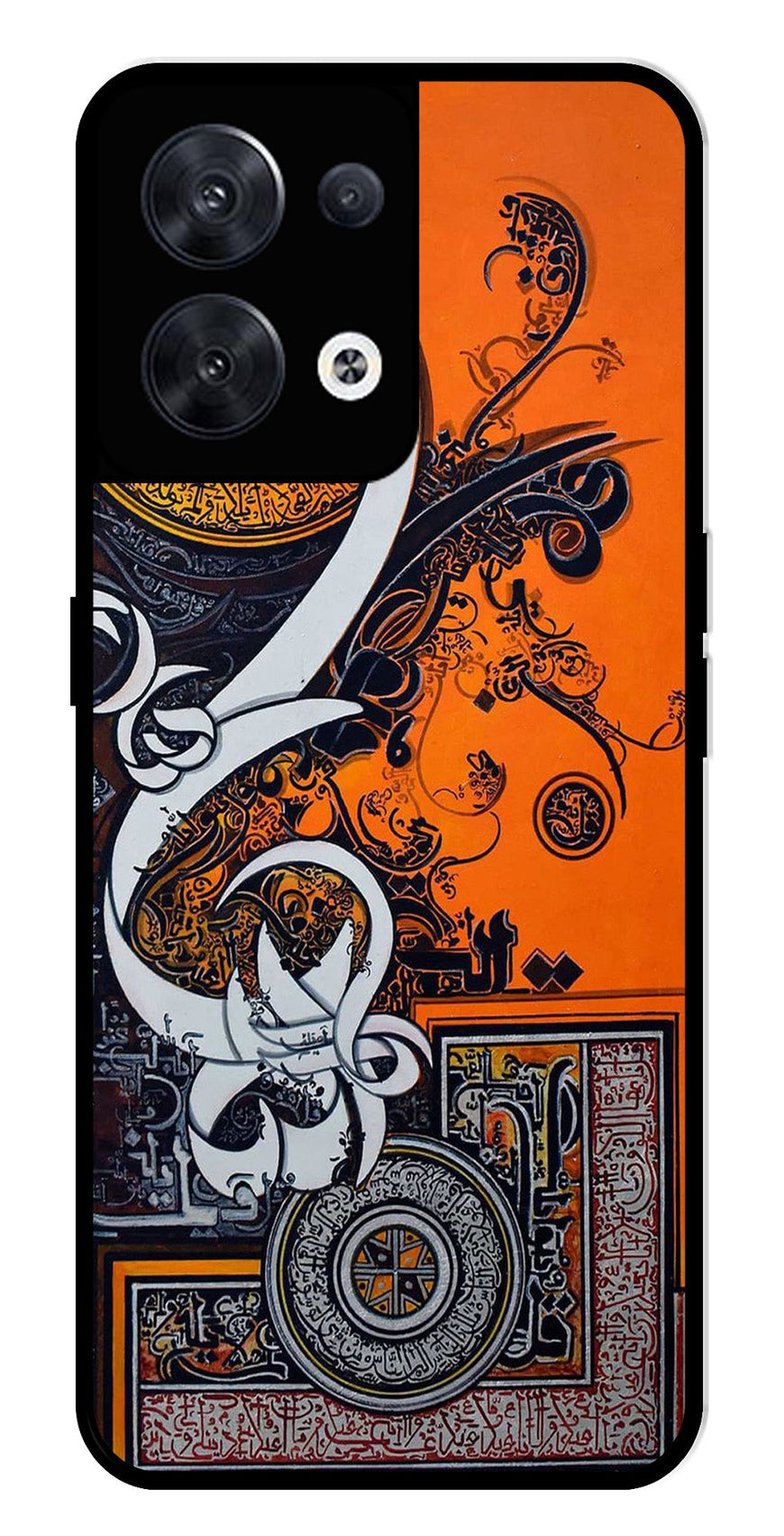 Qalander Art Metal Mobile Case for Oppo Reno 8 5G   (Design No -16)