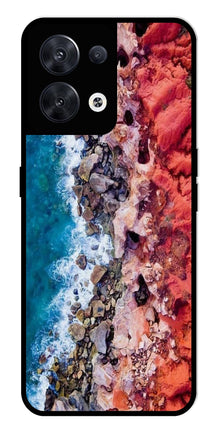 Sea Shore Metal Mobile Case for Oppo Reno 8 5G