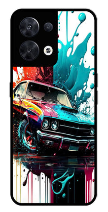 Vintage Car Metal Mobile Case for Oppo Reno 8 5G