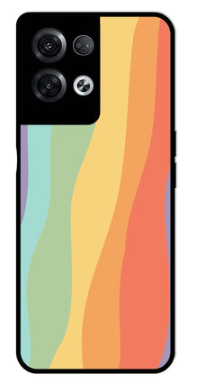 Muted Rainbow Metal Mobile Case for Oppo Reno 8 Pro 5G