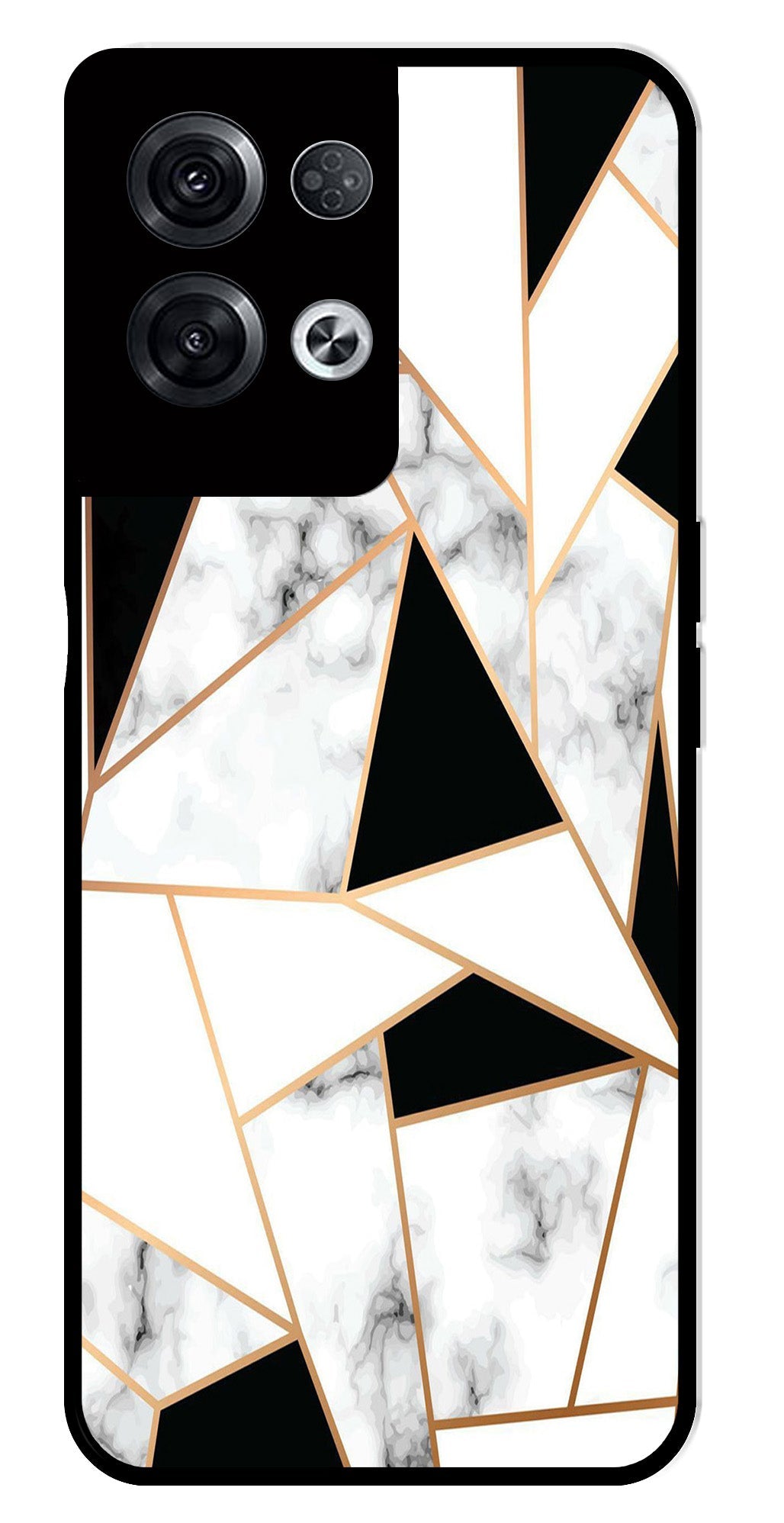 Marble Design2 Metal Mobile Case for Oppo Reno 8 Pro 5G   (Design No -08)