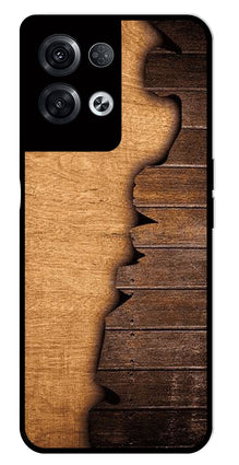 Wooden Design Metal Mobile Case for Oppo Reno 8 Pro 5G