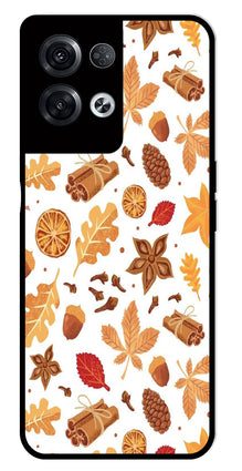 Autumn Leaf Metal Mobile Case for Oppo Reno 8 Pro 5G