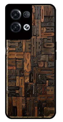 Alphabets Metal Mobile Case for Oppo Reno 8 Pro 5G