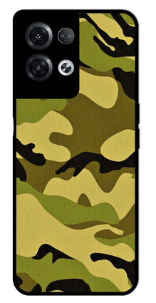 Army Pattern Metal Mobile Case for Oppo Reno 8 Pro 5G