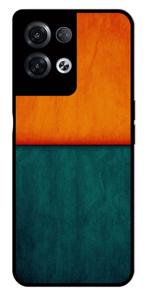 Orange Green Pattern Metal Mobile Case for Oppo Reno 8 Pro 5G