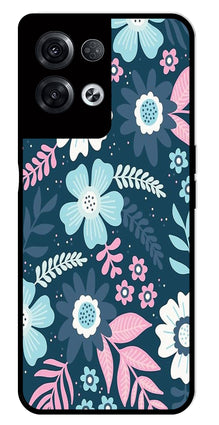 Flower Leaves Design Metal Mobile Case for Oppo Reno 8 Pro 5G