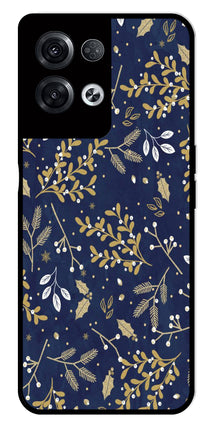 Floral Pattern  Metal Mobile Case for Oppo Reno 8 Pro 5G