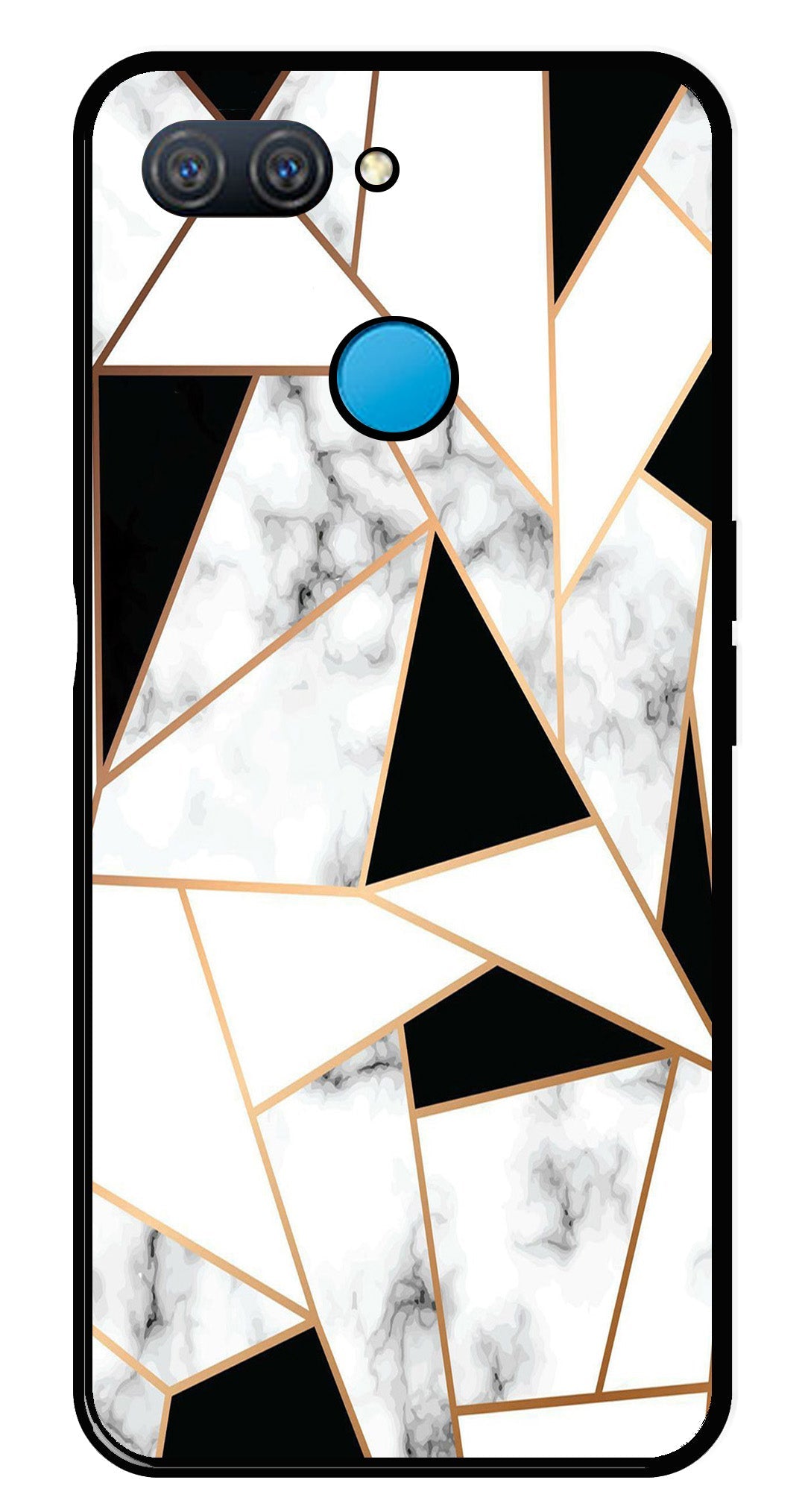 Marble Design2 Metal Mobile Case for Oppo A12   (Design No -08)