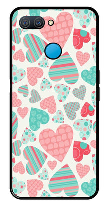 Hearts Pattern Metal Mobile Case for Oppo A12