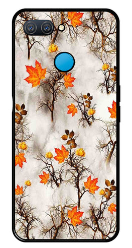 Autumn leaves Metal Mobile Case for Oppo A12   (Design No -55)