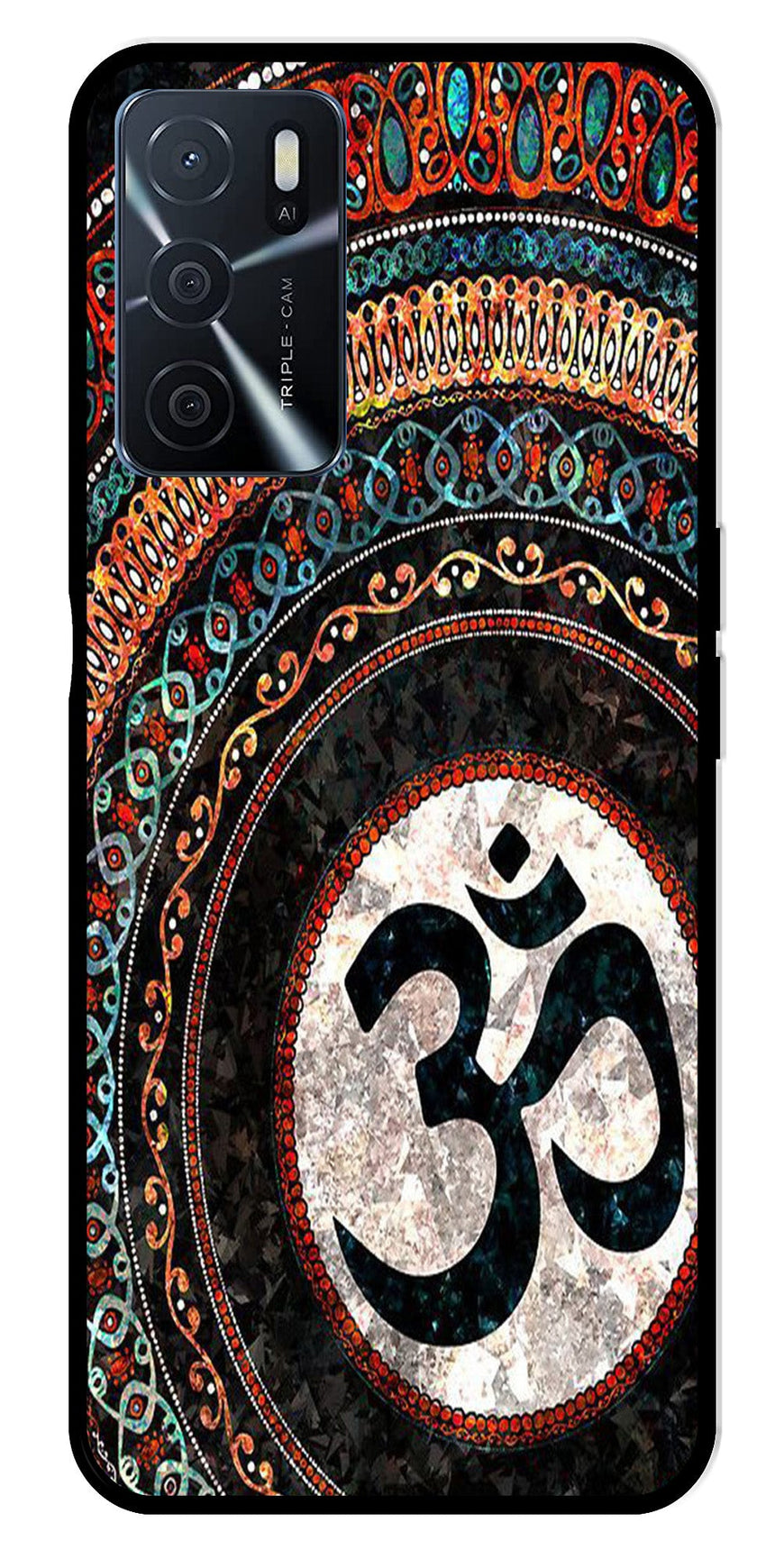 Oum Design Metal Mobile Case for Oppo A16   (Design No -15)