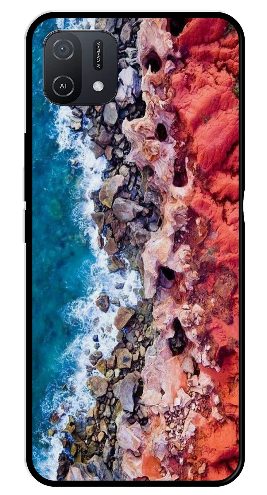 Sea Shore Metal Mobile Case for Oppo A16K   (Design No -18)