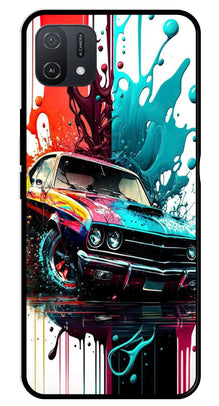 Vintage Car Metal Mobile Case for Oppo A16K