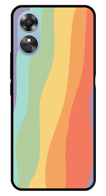 Muted Rainbow Metal Mobile Case for Oppo A17