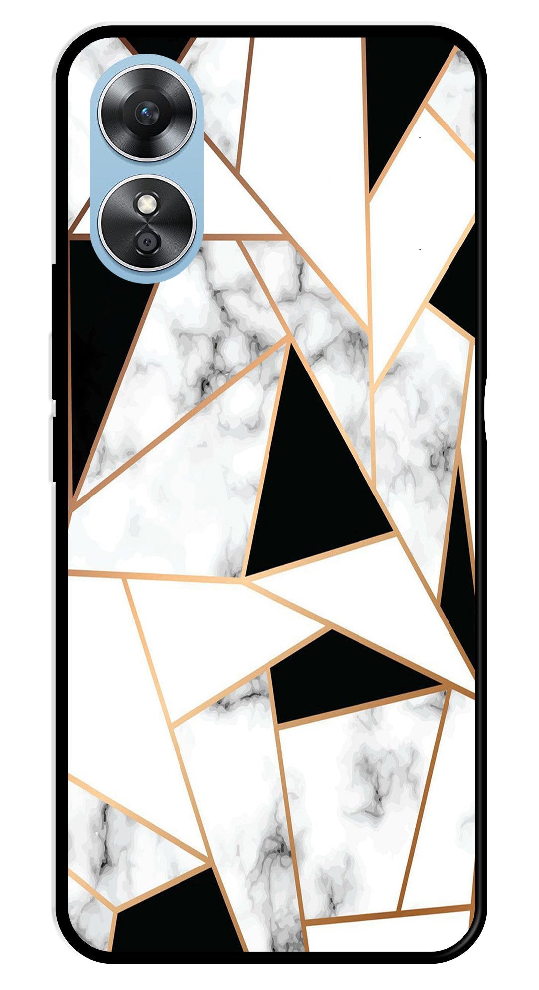 Marble Design2 Metal Mobile Case for Oppo A17   (Design No -08)